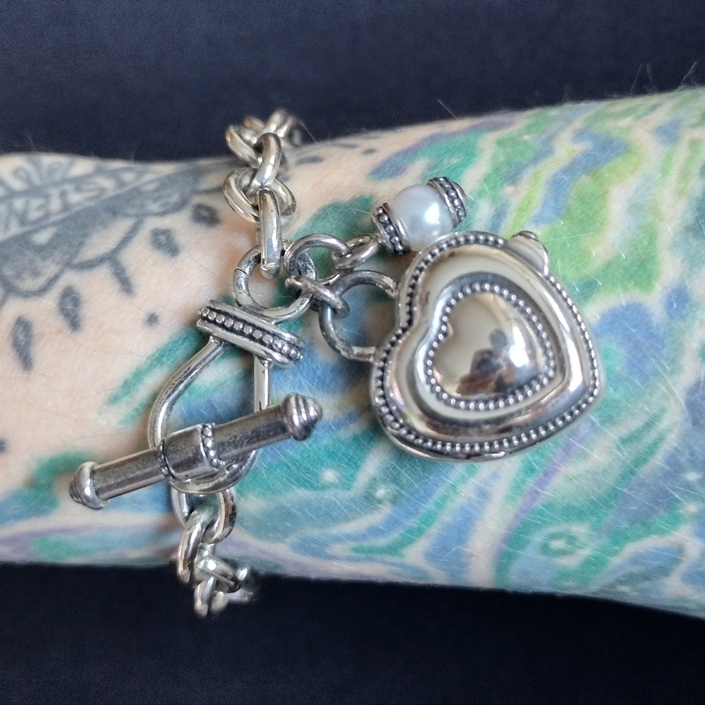 Ecclissi Sterling Silver Rolo Bracelet With Watch Charm - Picture 2 of 10